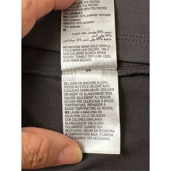 Ideology Women’s Deep Charcoal Perforated Crewneck T-Shirt Size Large - Picture 11 of 14